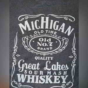 Fruit of the Loom Gray Michigan Whiskey Tee